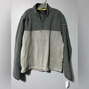 Hawke & Co. Performance Sportswear Fleece Jacket 3-Snap Gray Long Sleeve NWT